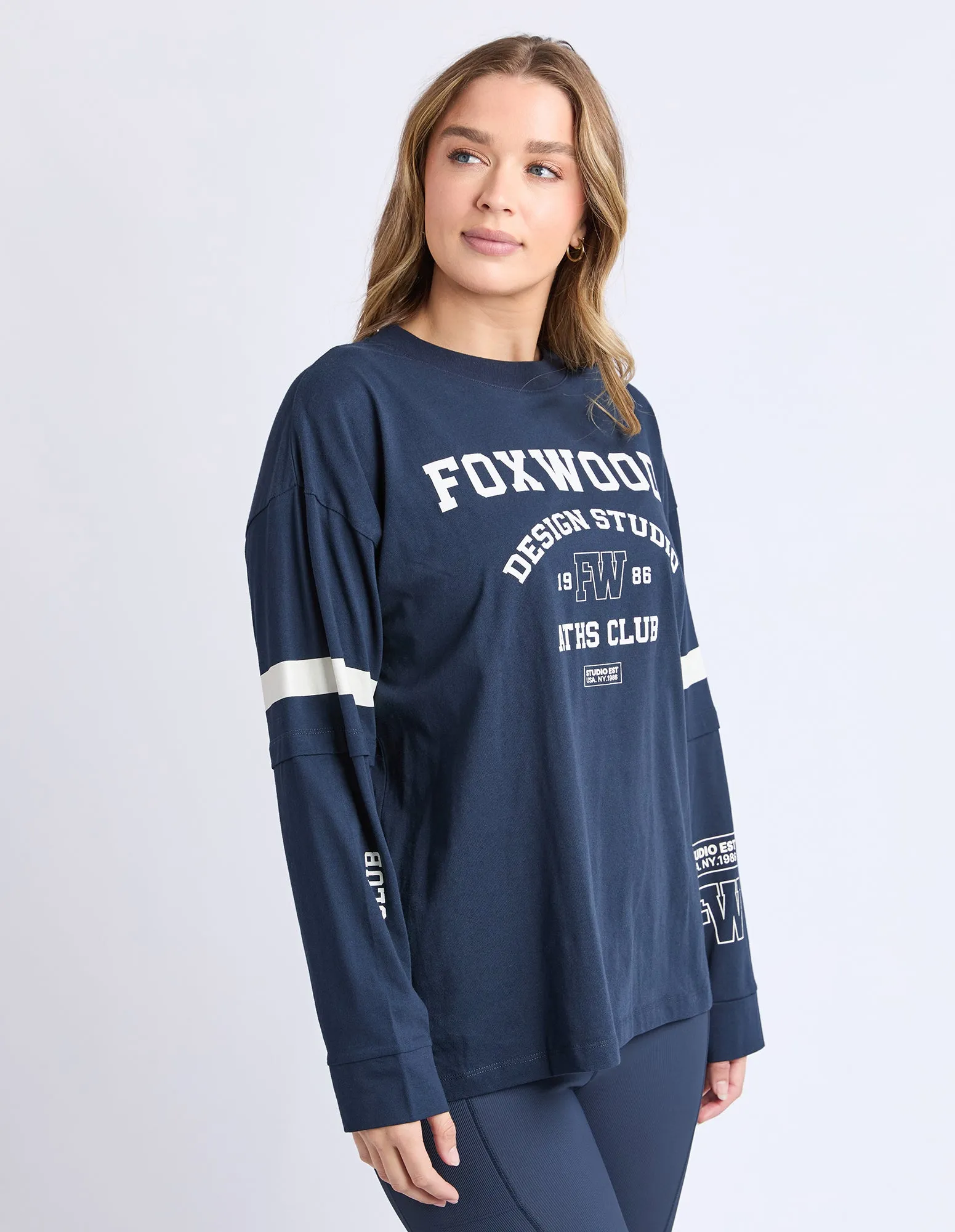 Studio Twin Tee Navy/White sold by Foxwood Clothing product image thumbnail 4