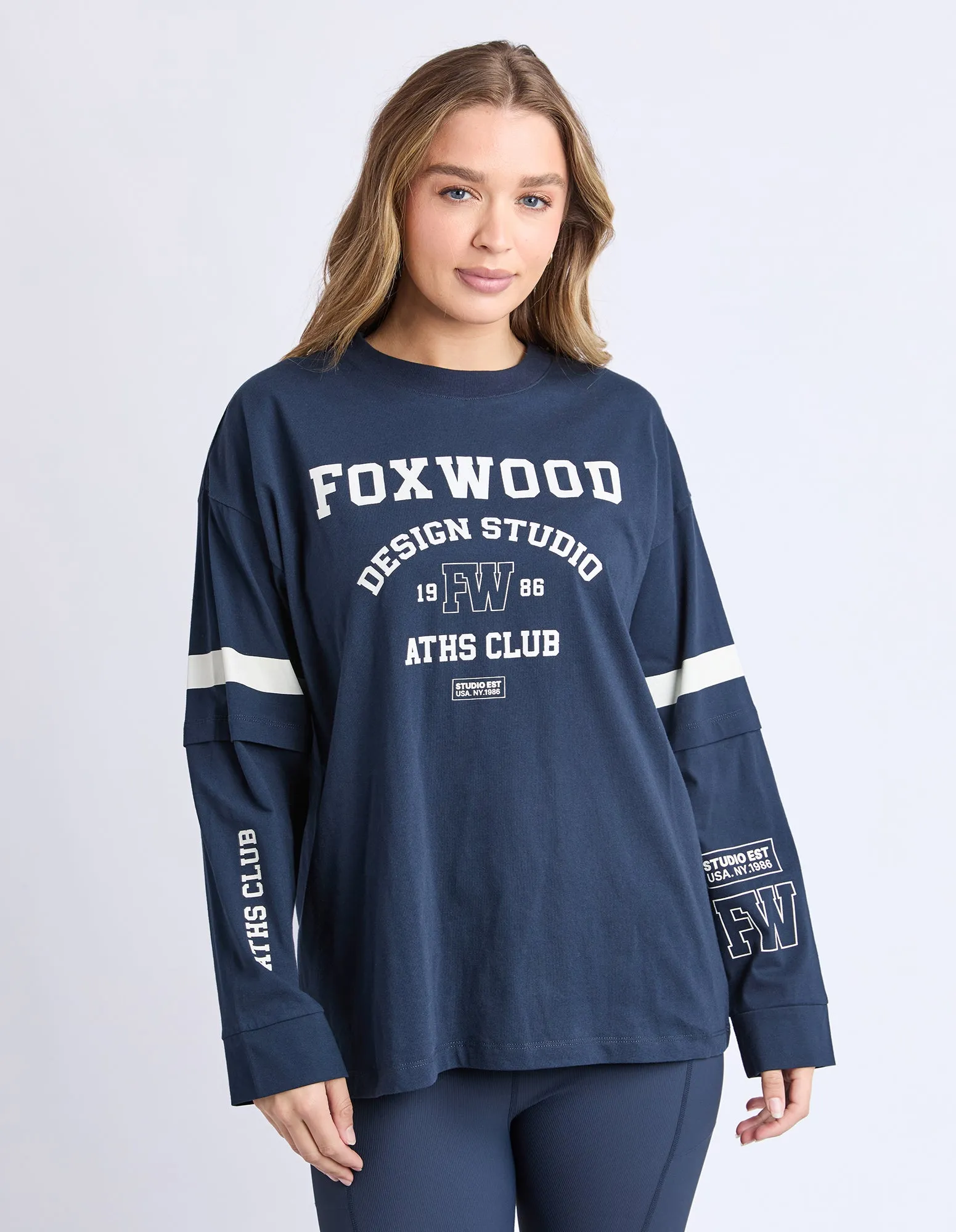 Studio Twin Tee Navy/White sold by Foxwood Clothing