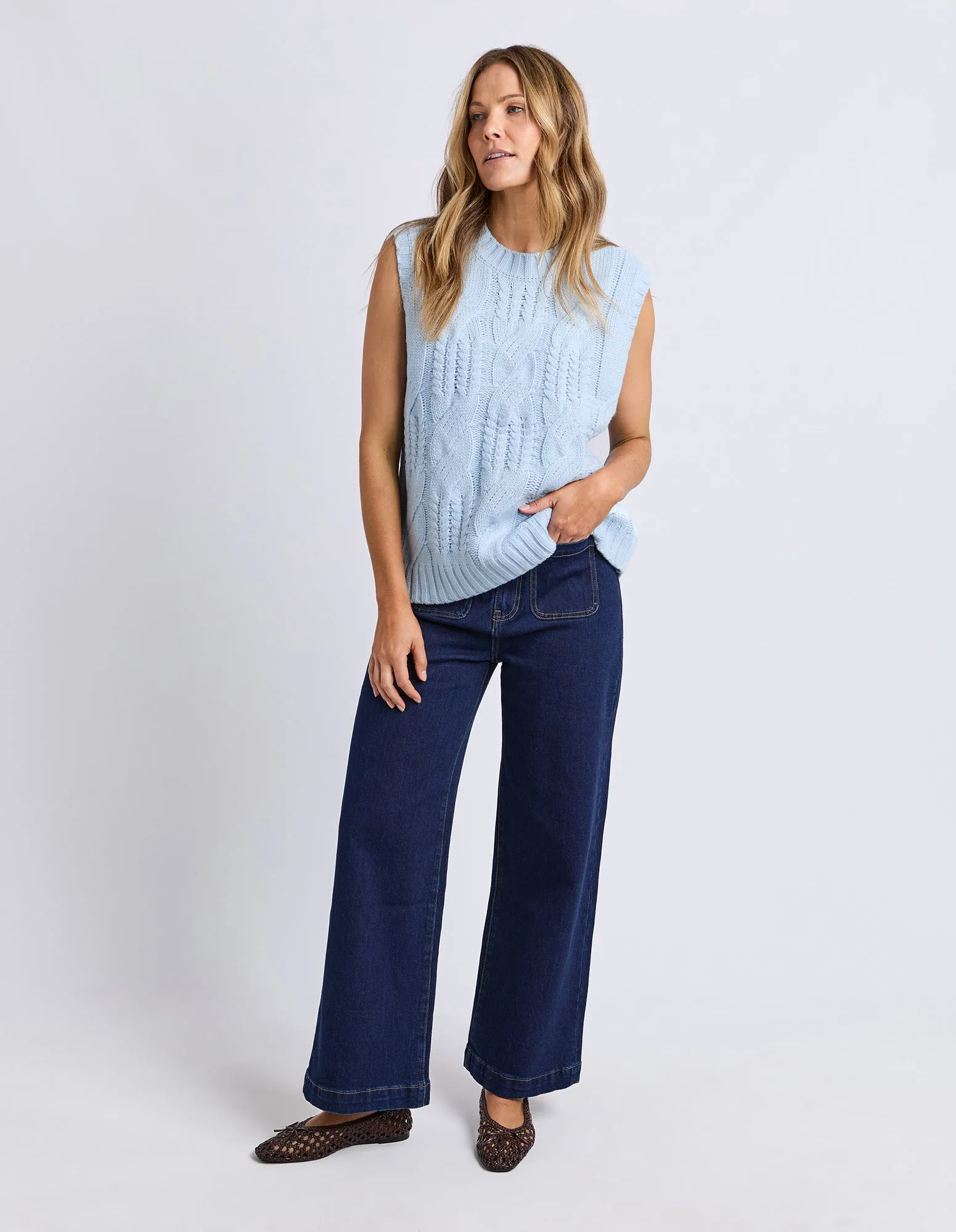 Josie Knit Top Ice Blue sold by Foxwood Clothing product image thumbnail 2