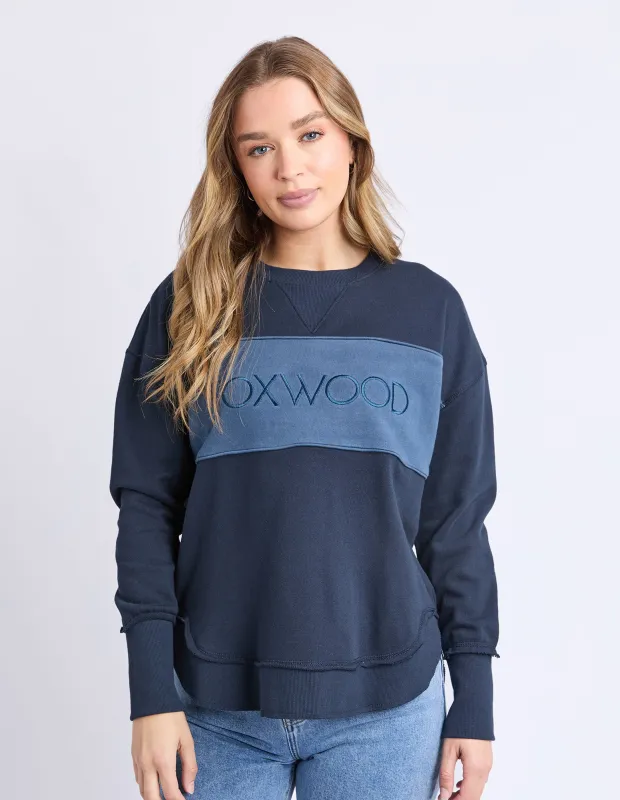 Simplified Tonal Crew Navy made by Foxwood Clothing