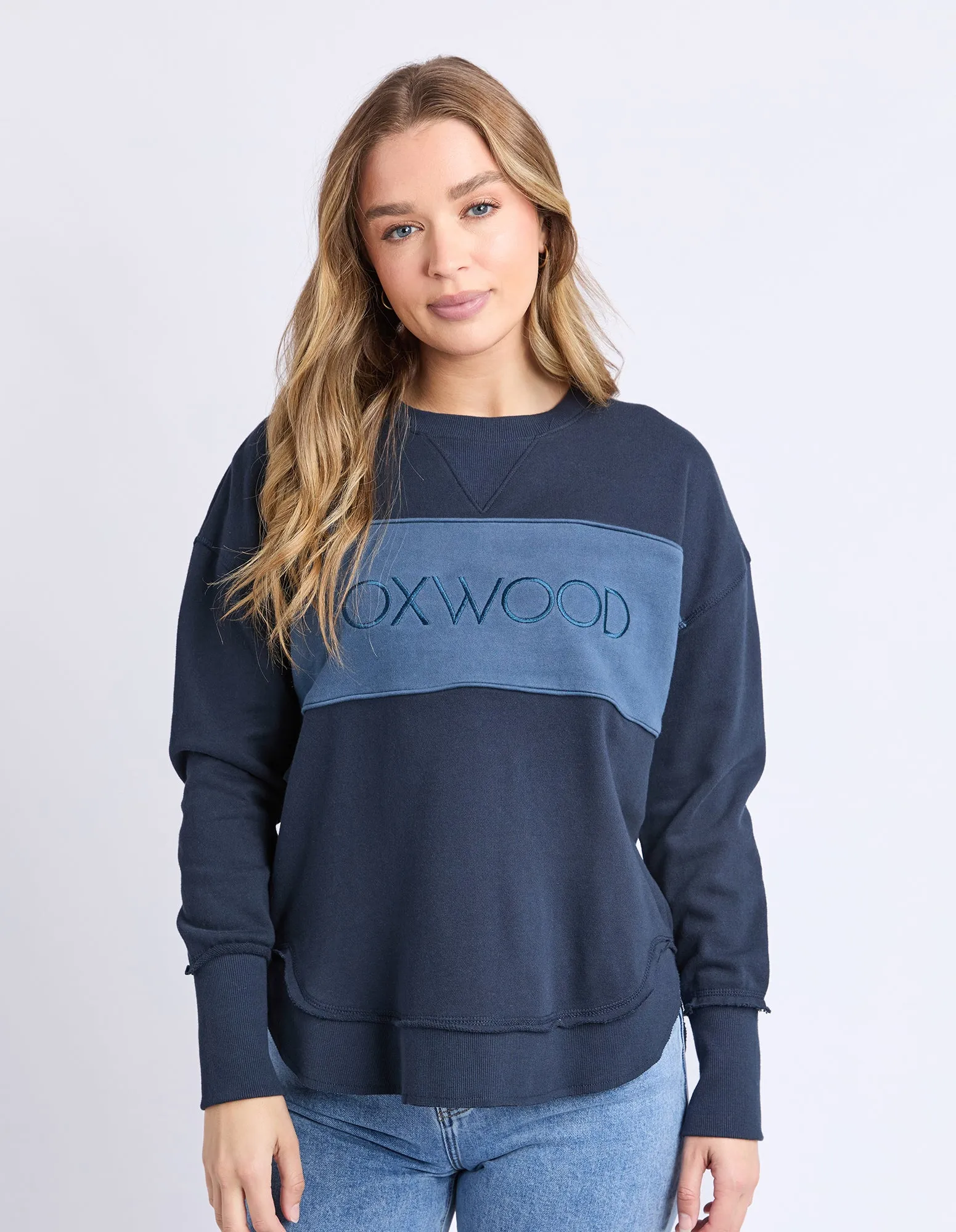 Simplified Tonal Crew Navy sold by Foxwood Clothing
