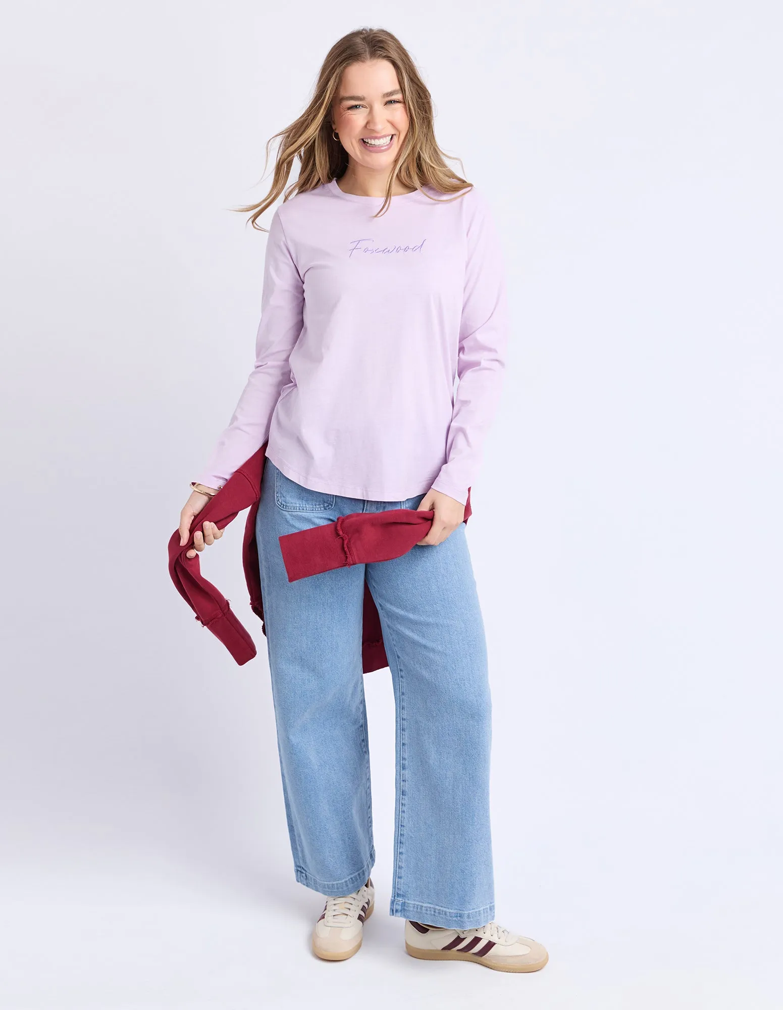 Signature Long Sleeve Tee Orchid sold by Foxwood Clothing product image thumbnail 3