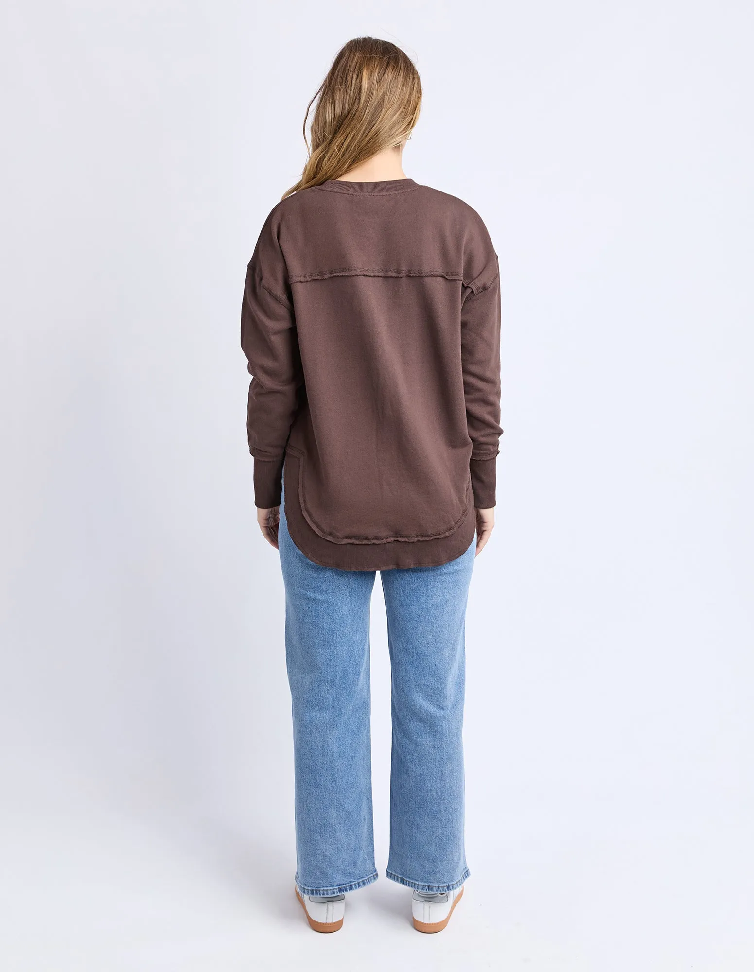 Simplified Metallic Crew Coffee/Light Blue sold by Foxwood Clothing product image thumbnail 3