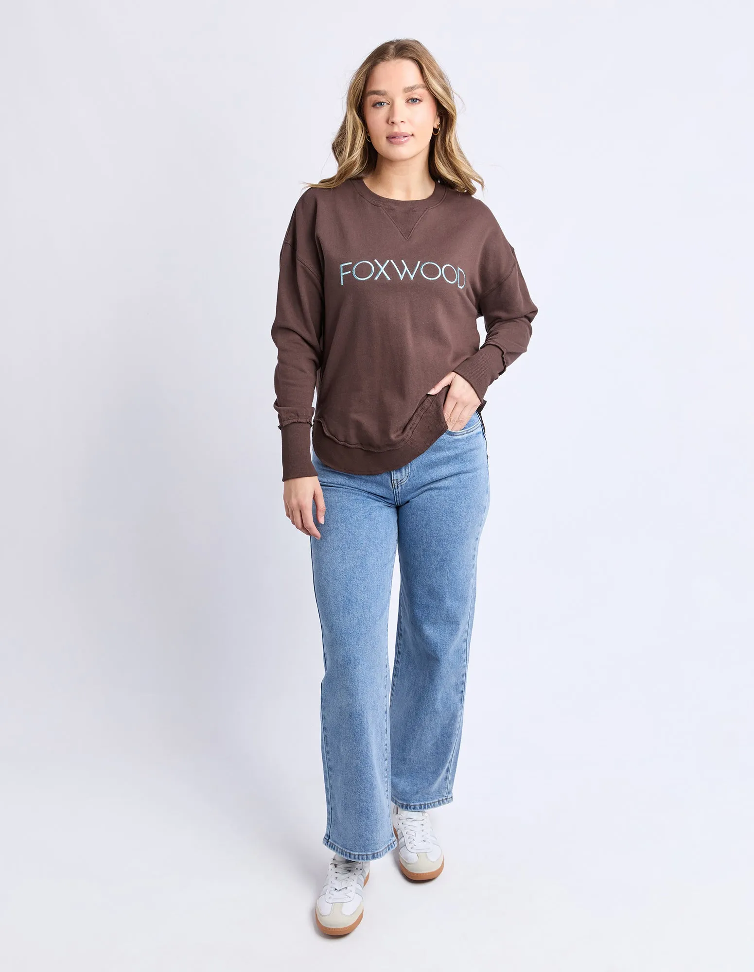 Simplified Metallic Crew Coffee/Light Blue sold by Foxwood Clothing product image thumbnail 2