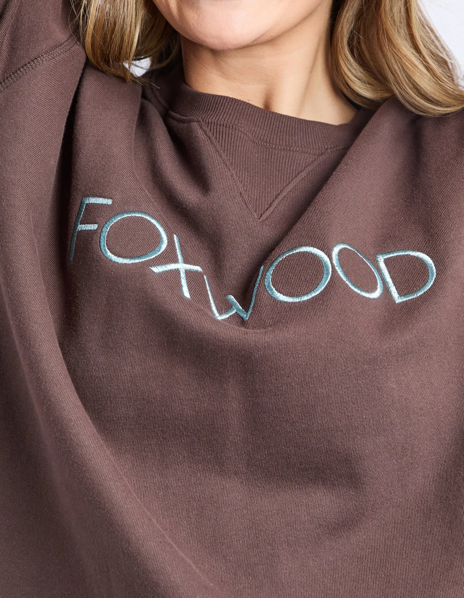 Simplified Metallic Crew Coffee/Light Blue sold by Foxwood Clothing product image thumbnail 5