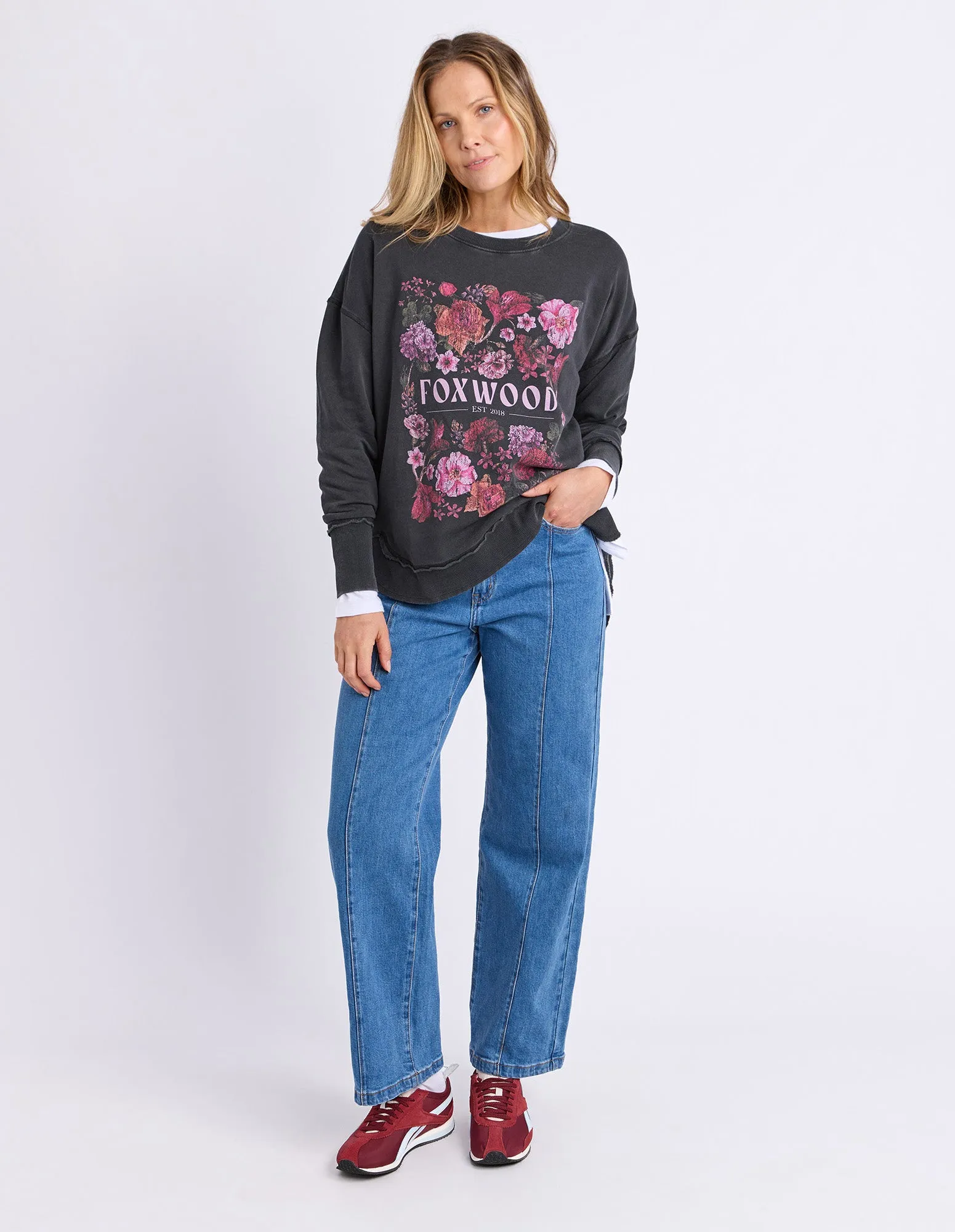 Vintage Posy Crew Washed Black sold by Foxwood Clothing product image thumbnail 2
