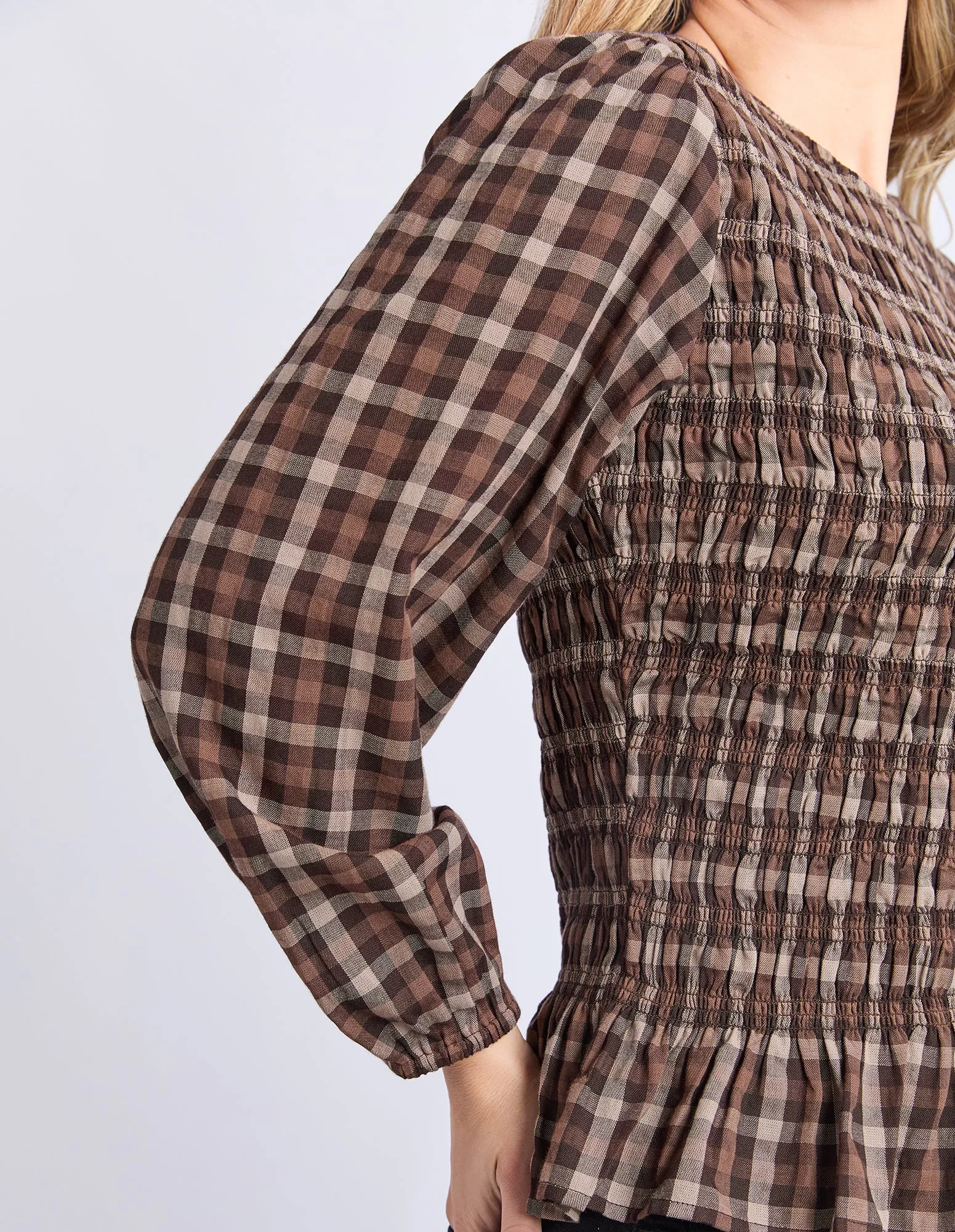 Coco Check Top Coffee Check sold by Foxwood Clothing product image thumbnail 5
