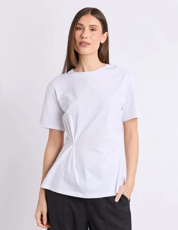 Tied Tee White made by Foxwood Clothing