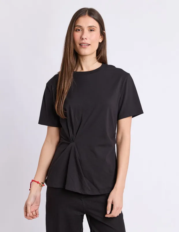 Tied Tee Black made by Foxwood Clothing