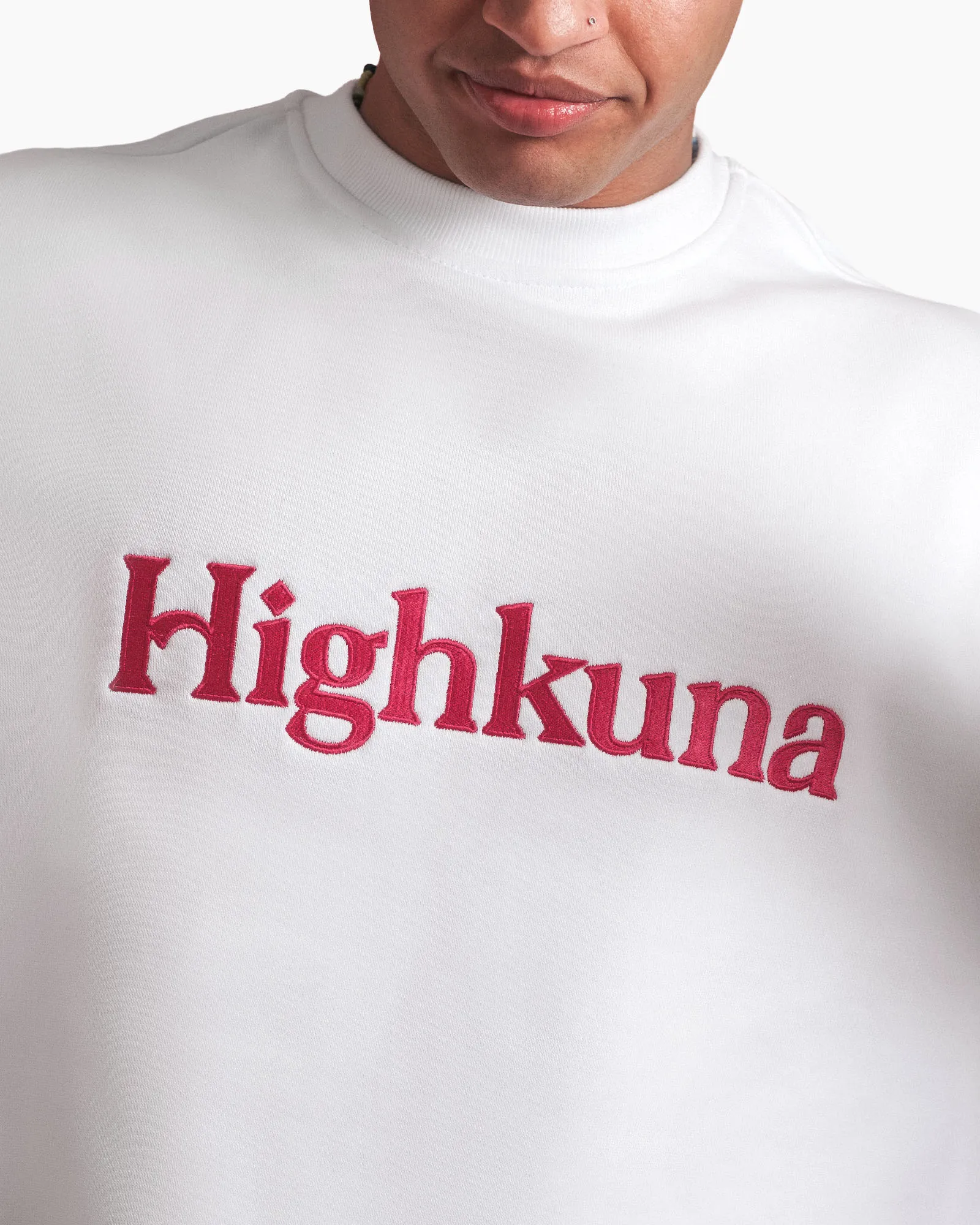 Crewneck - White/Pink sold by Highkuna product image thumbnail 3