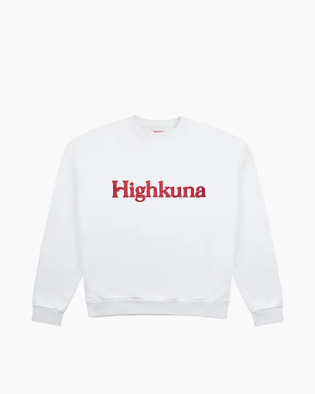 Crewneck - White/Pink sold by Highkuna