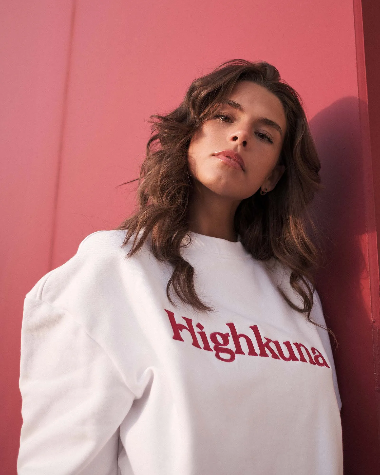 Crewneck - White/Pink sold by Highkuna product image thumbnail 4