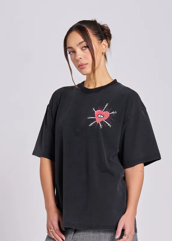 Bleeding Heart Oversize Wash Tee sold by Maku the Label