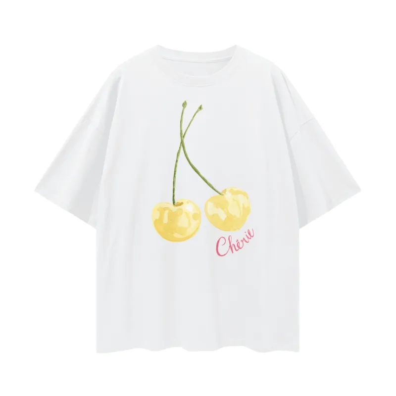 Lemon Cherry Pie Oversize Tee sold by Maku the Label