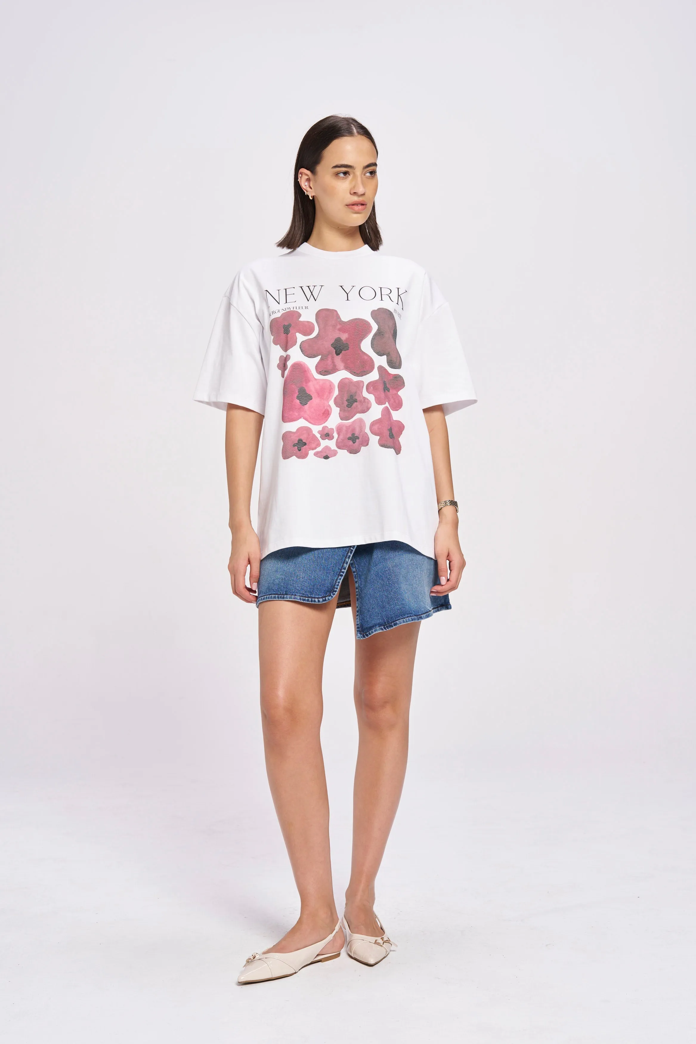 New York Fleur Tee sold by Maku the Label