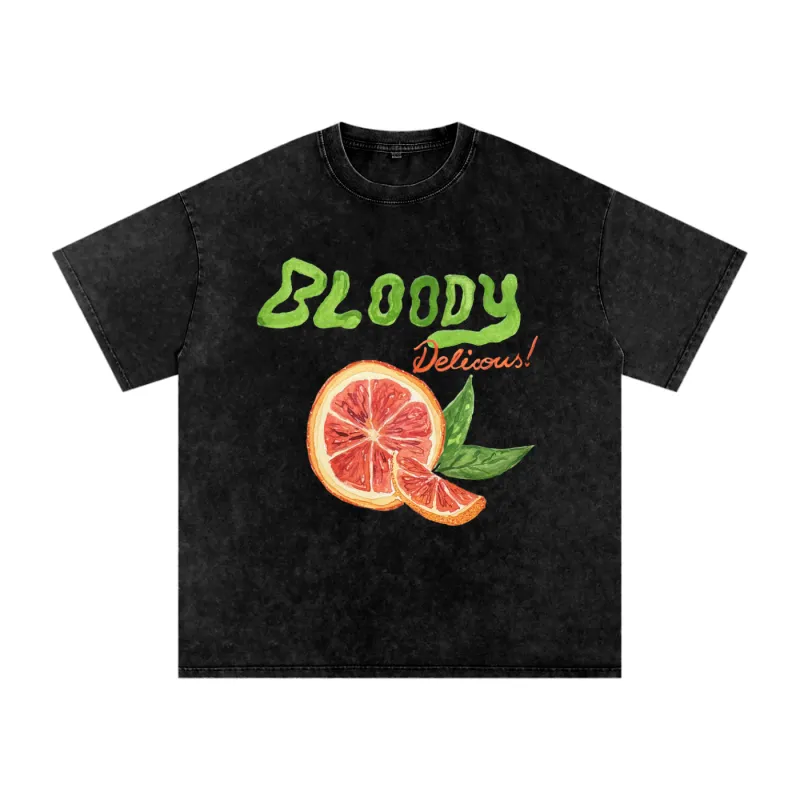 Bloody Delicious Acid Wash Tee sold by Maku the Label