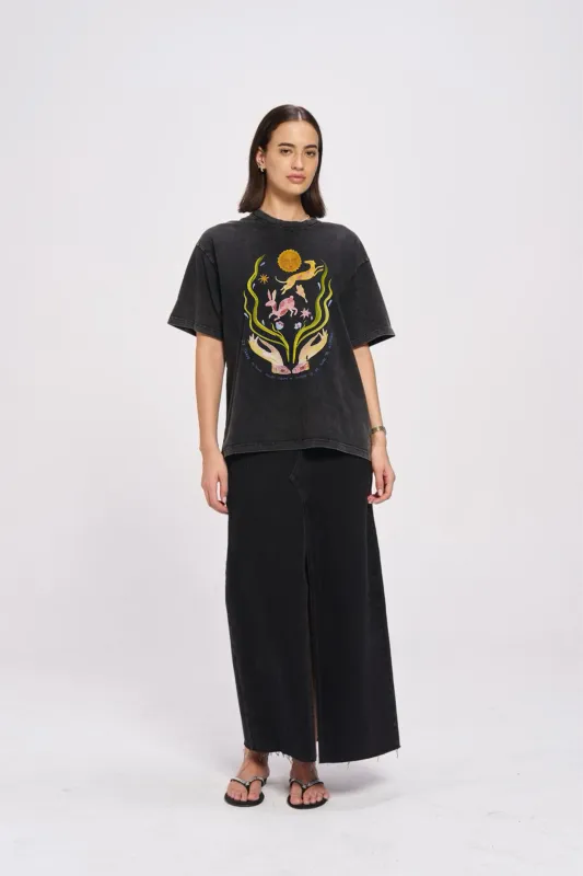 Kindness Snow Wash Tee sold by Maku the Label