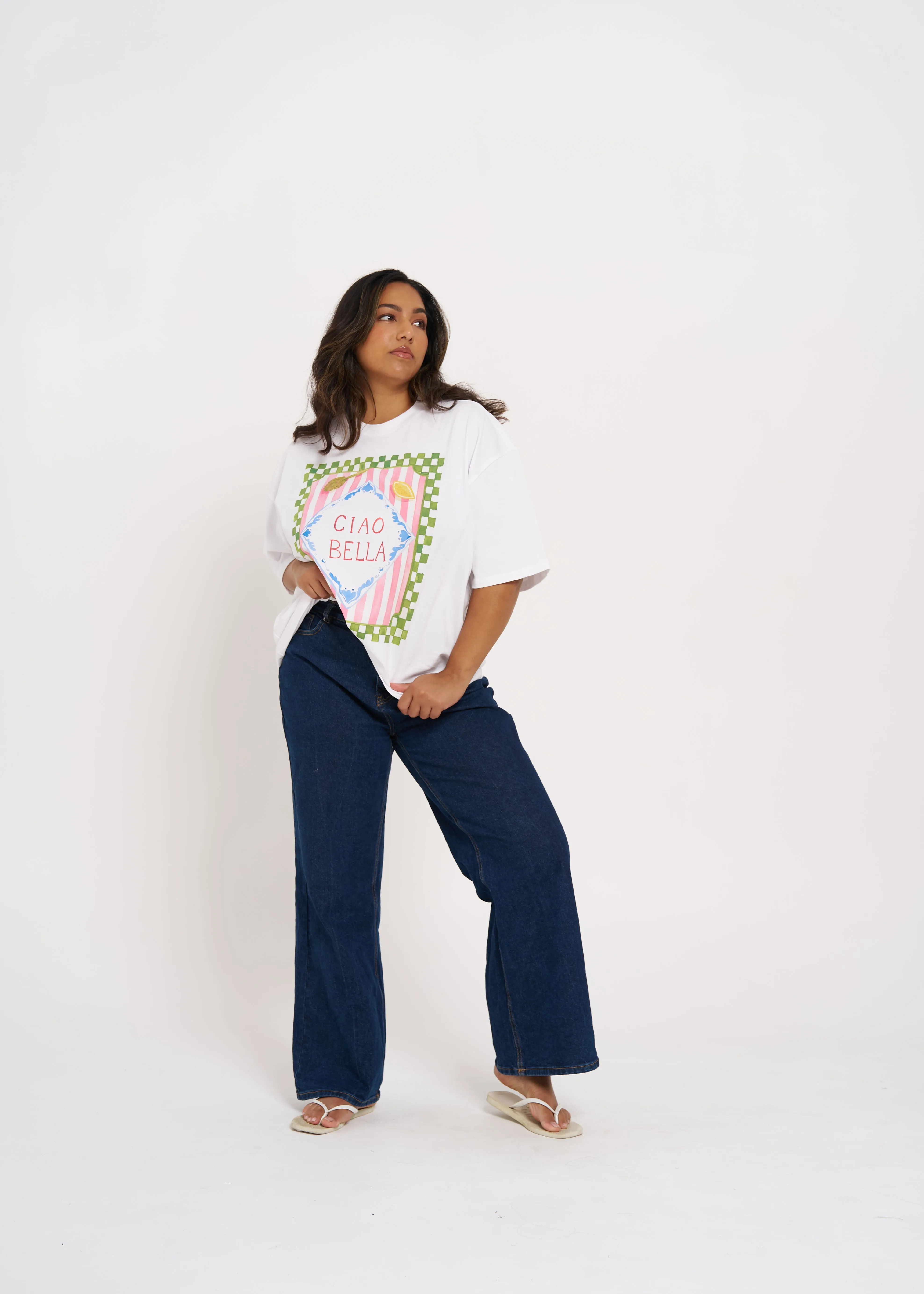 Ciao Bella Oversize Tee sold by Maku the Label