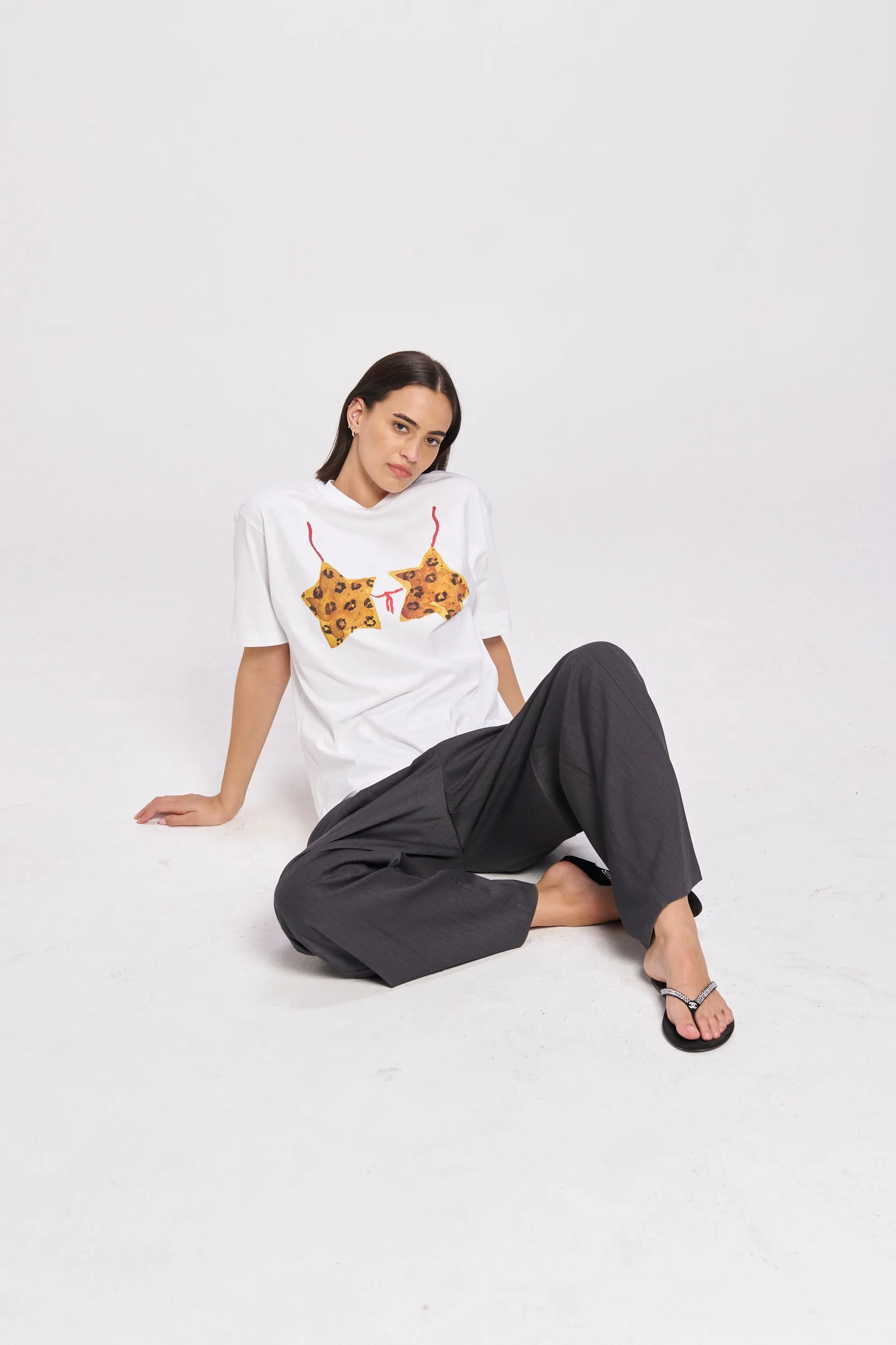 Leopard Starkini Oversized Tee sold by Maku the Label