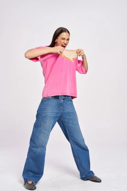 Fairy Bread Acid Wash Oversize Tee sold by Maku the Label