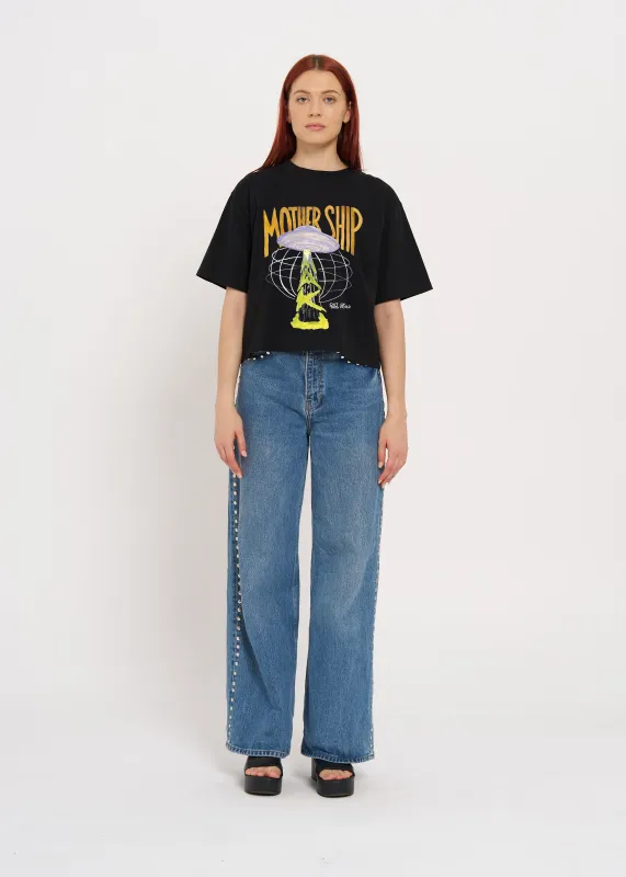 Mothership Boxy Crop Tee sold by Maku the Label