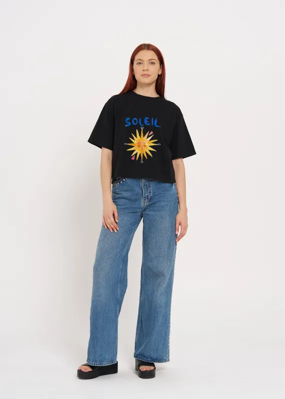 Soleil Boxy Crop Tee sold by Maku the Label