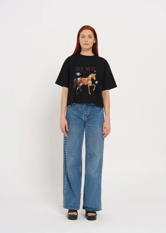 Her Mess Boxy Crop Tee sold by Maku the Label