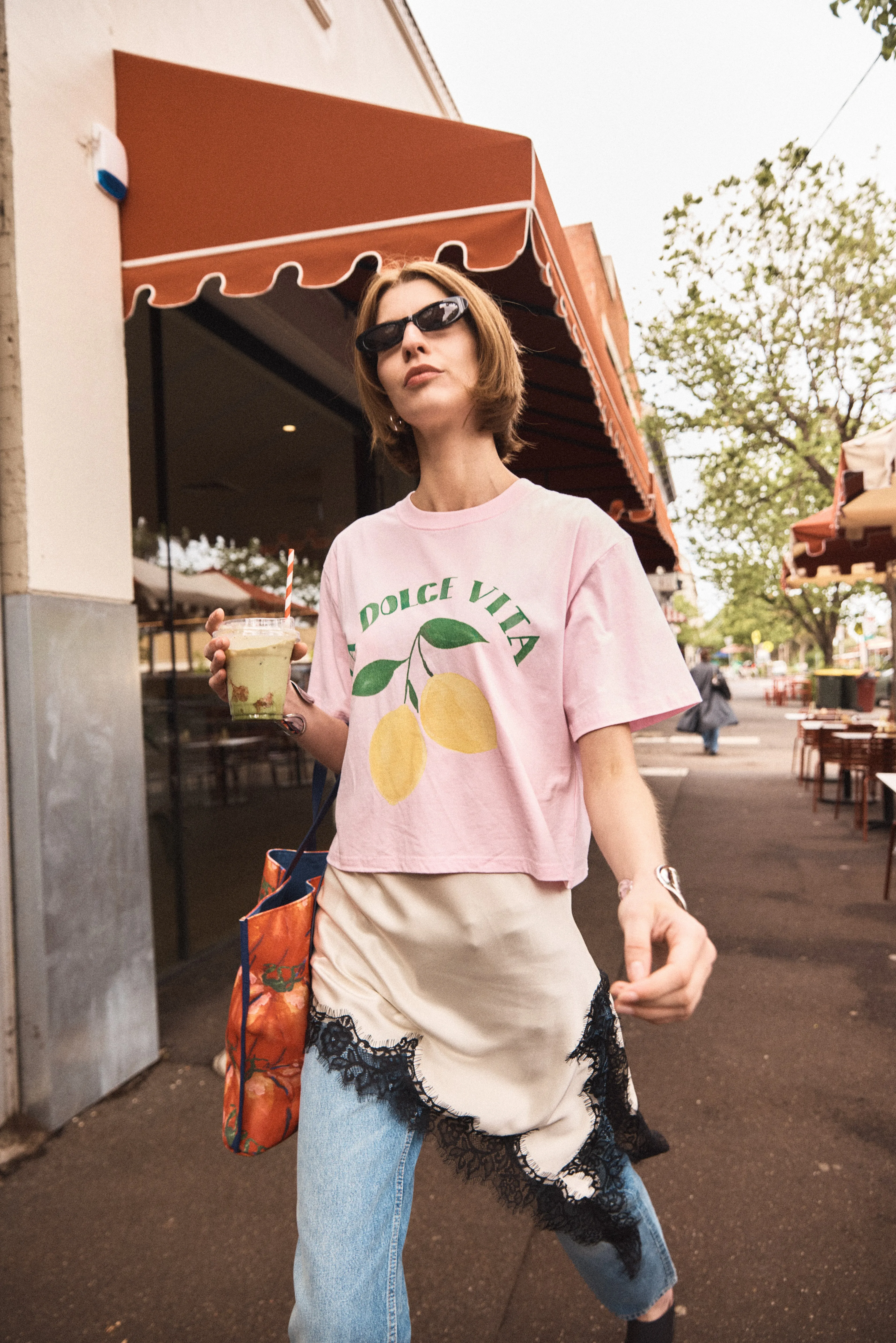 Lemon Dolce Vita Boxy Crop Tee sold by Maku the Label product image thumbnail 2