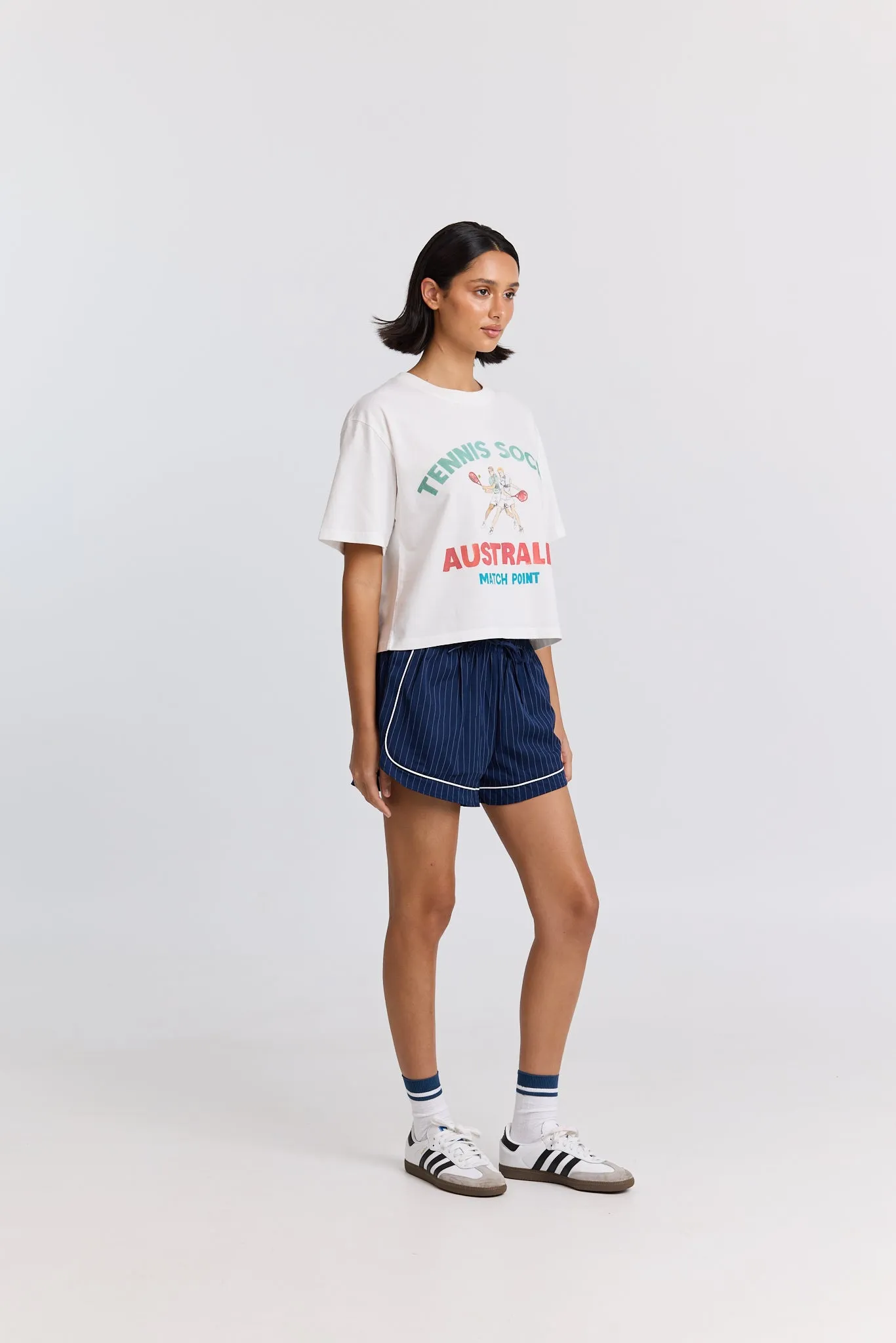 Tennis Social Boxy Crop Tee sold by Maku the Label product image thumbnail 3