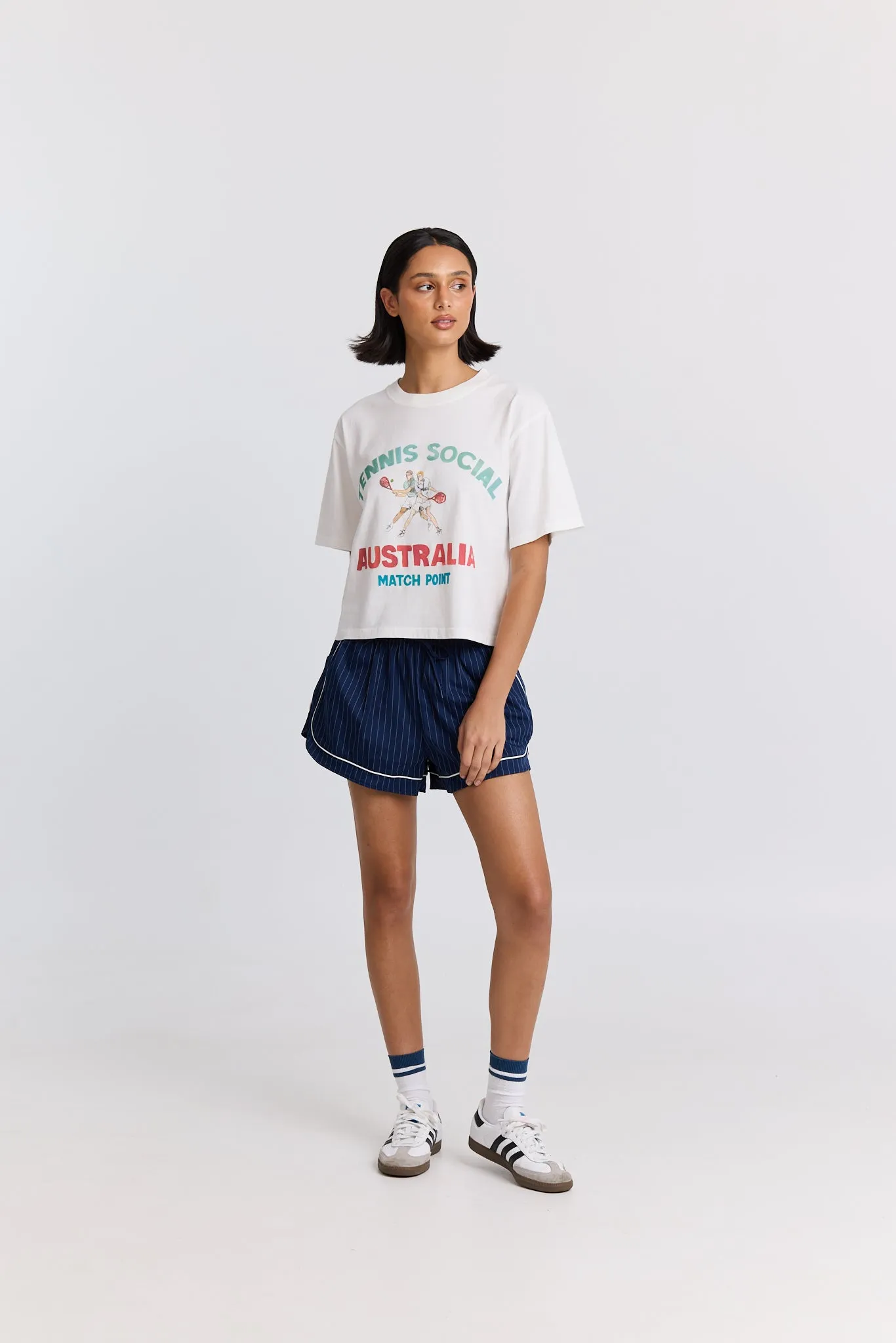 Tennis Social Boxy Crop Tee sold by Maku the Label product image thumbnail 5