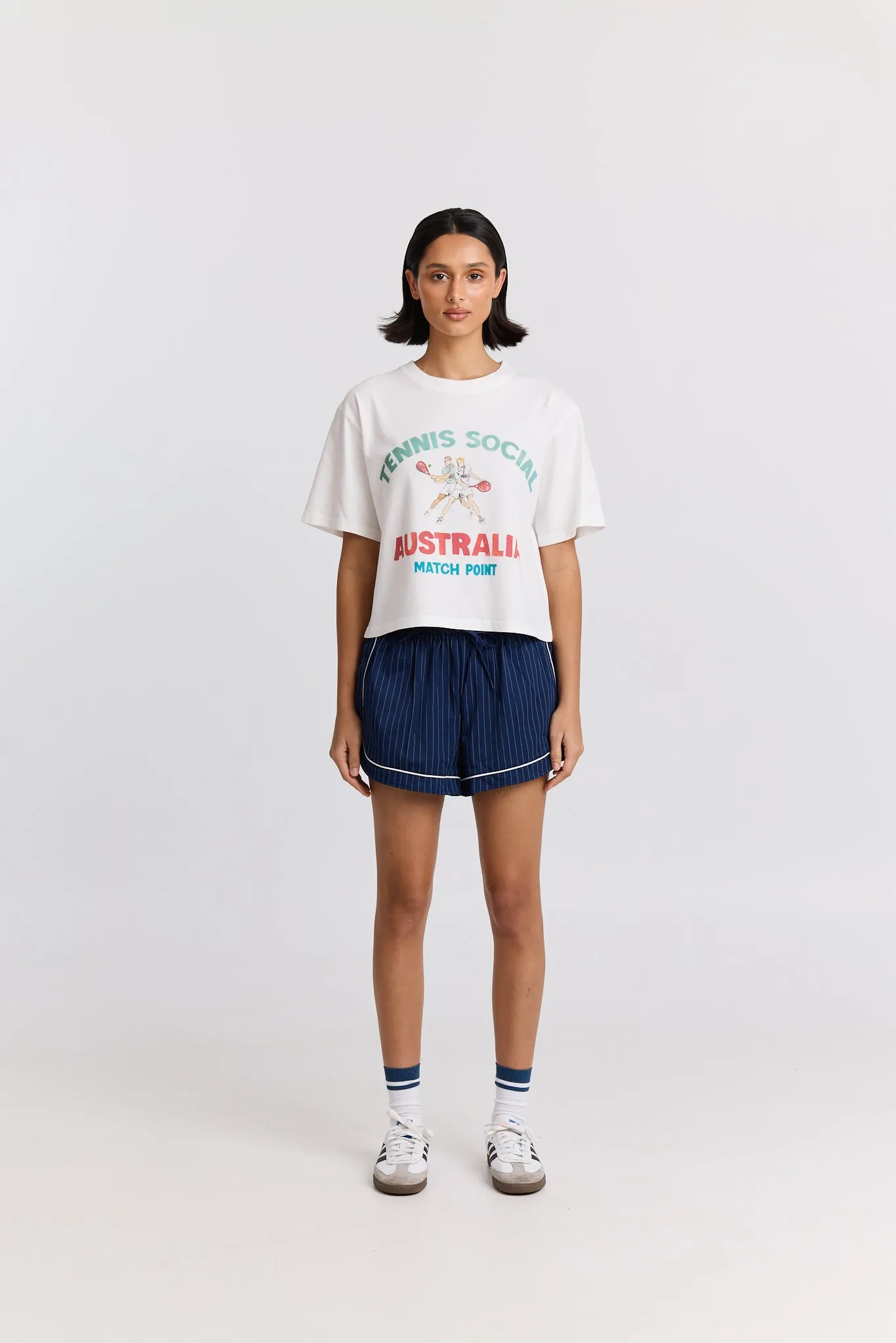 Tennis Social Boxy Crop Tee sold by Maku the Label product image thumbnail 2