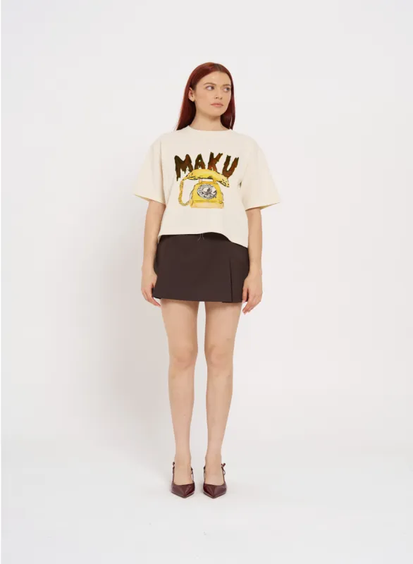 Banana Phone Boxy Crop Tee made by Maku the Label
