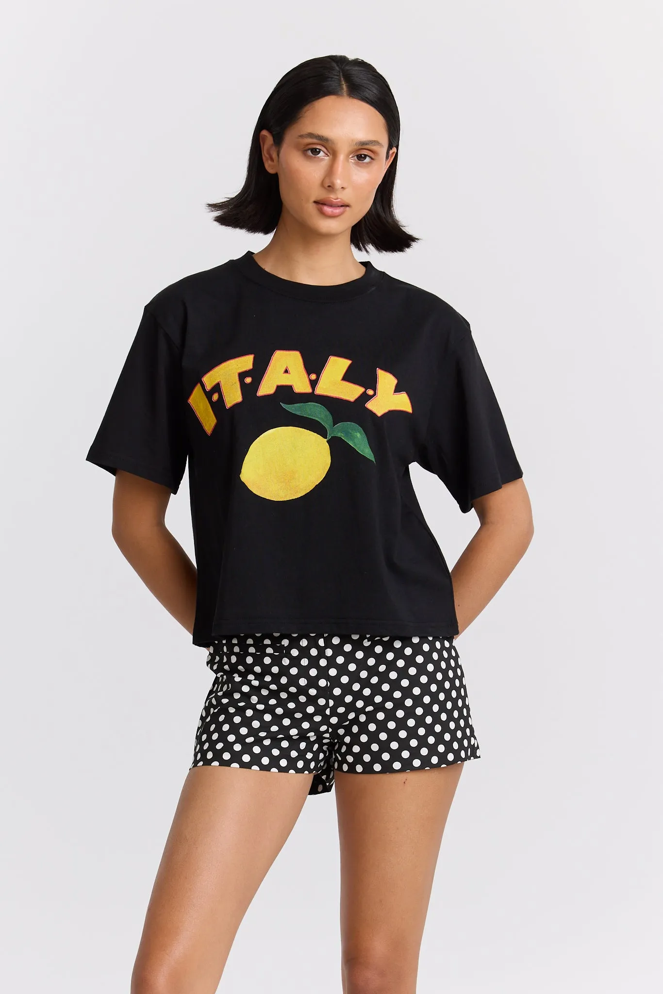 Italy Boxy Crop Tee sold by Maku the Label product image thumbnail 2