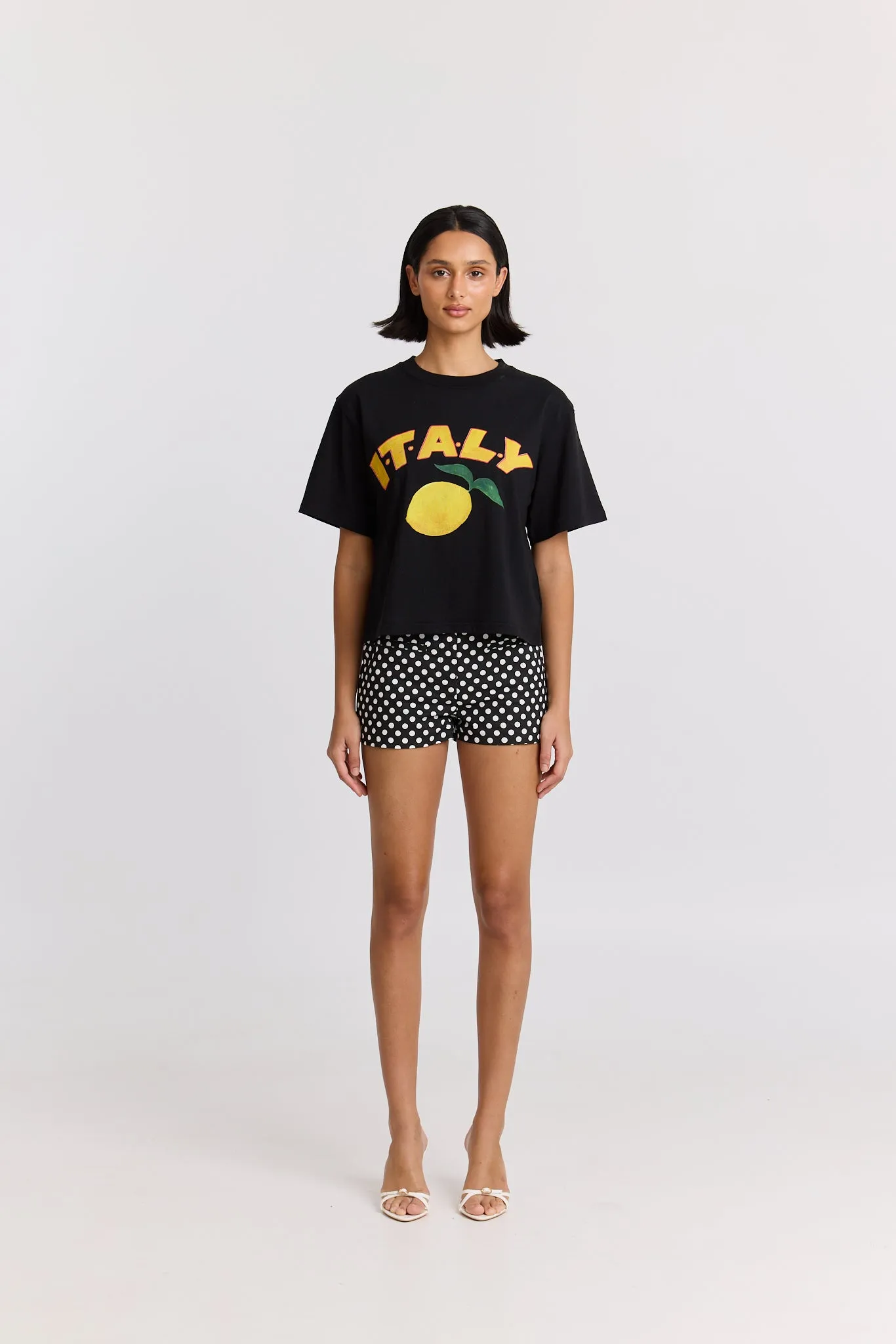 Italy Boxy Crop Tee sold by Maku the Label