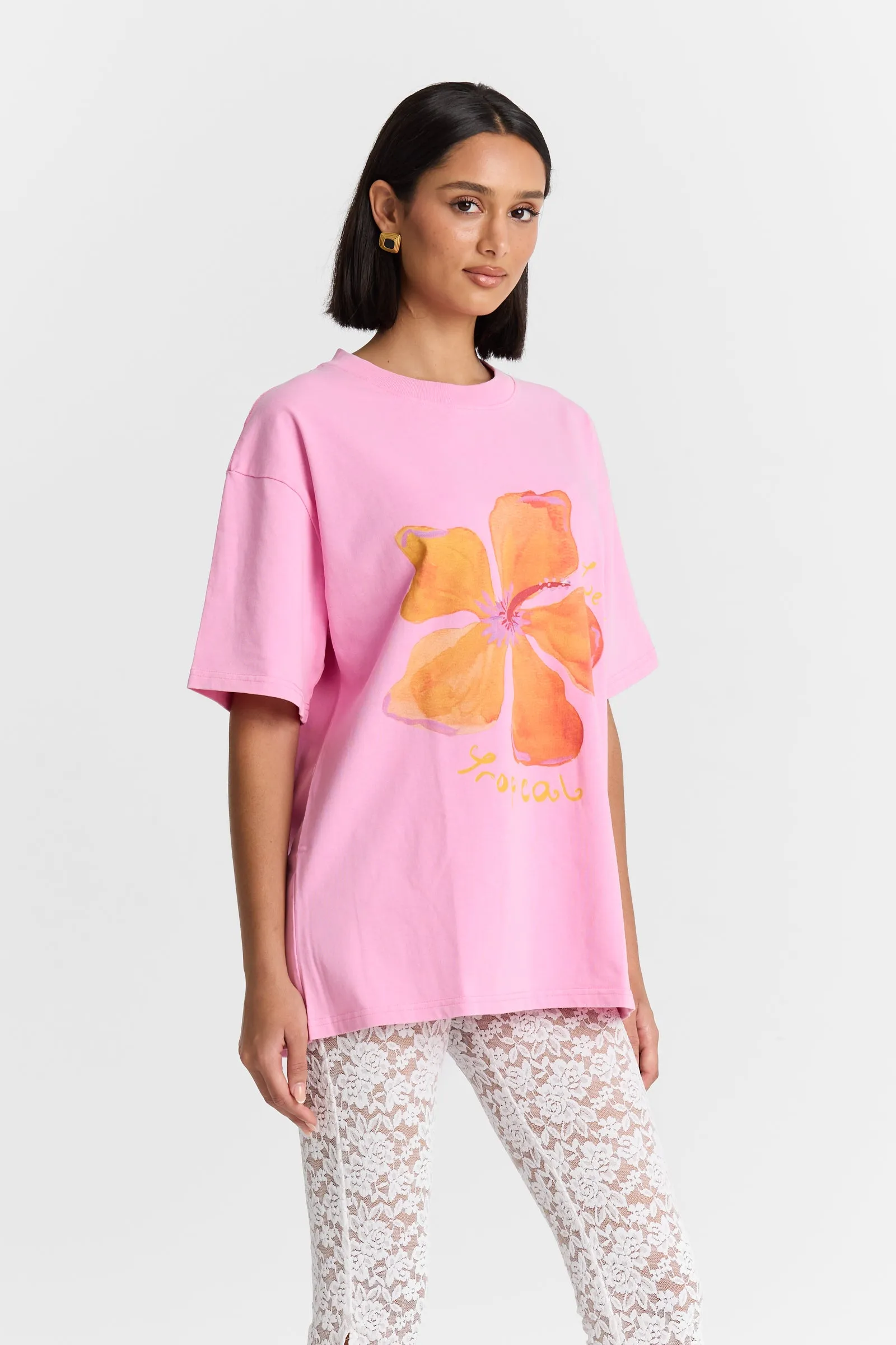 Le Fleur Tropical Oversize Tee sold by Maku the Label