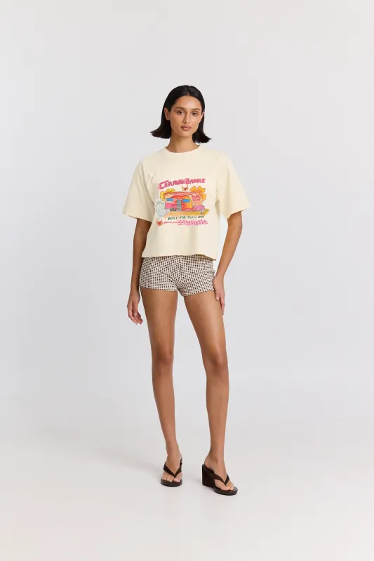 Caravan Baddie Boxy Crop Tee sold by Maku the Label