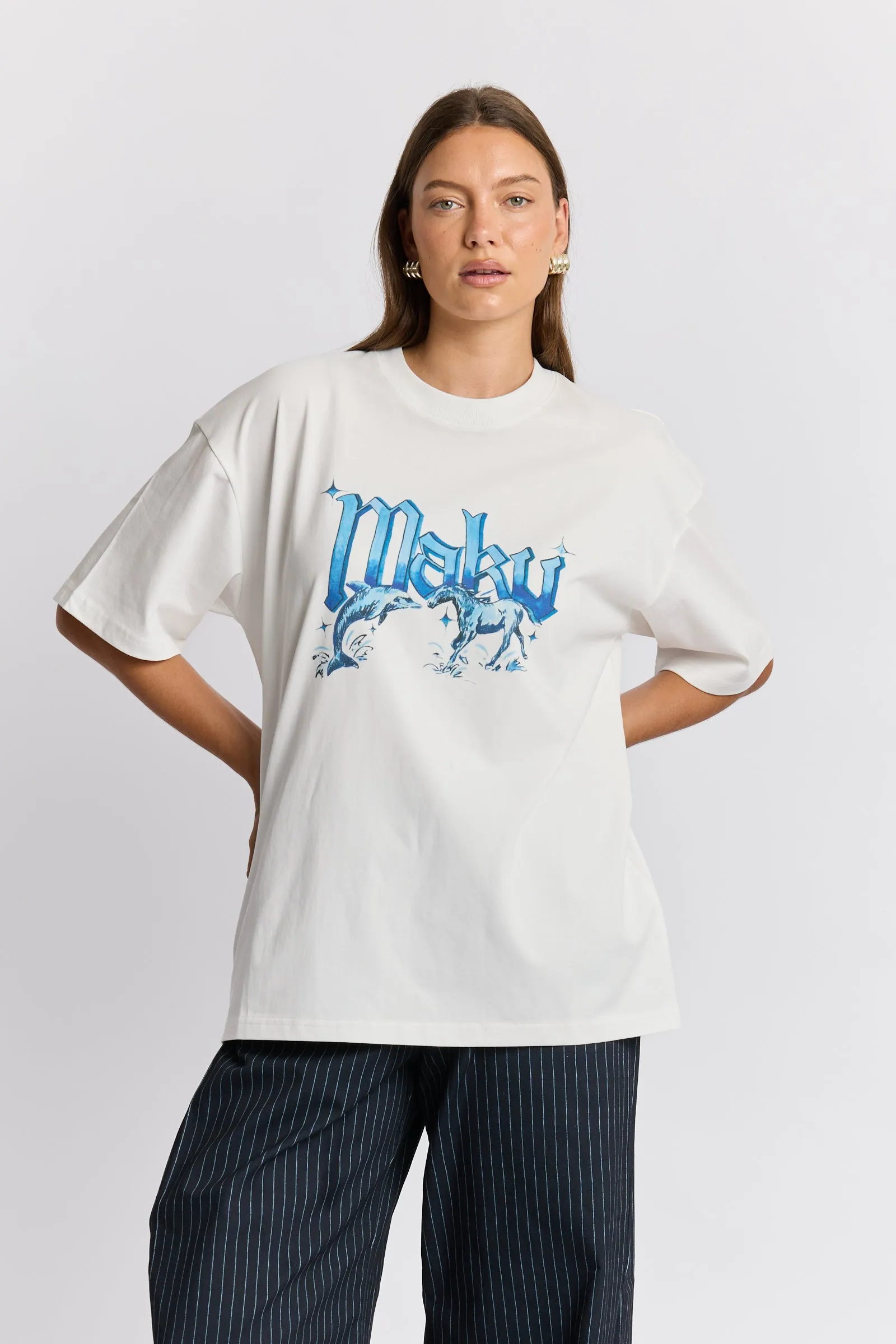 Nautical Oversize Tee sold by Maku the Label