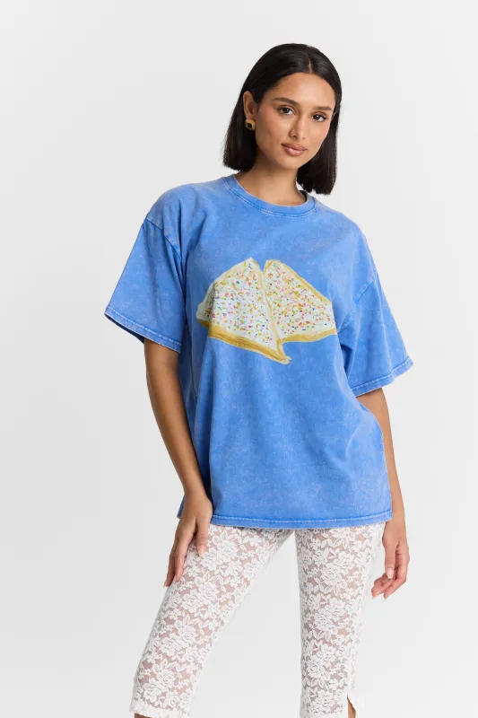 Fairy Bread Acid Wash Oversize Tee made by Maku the Label