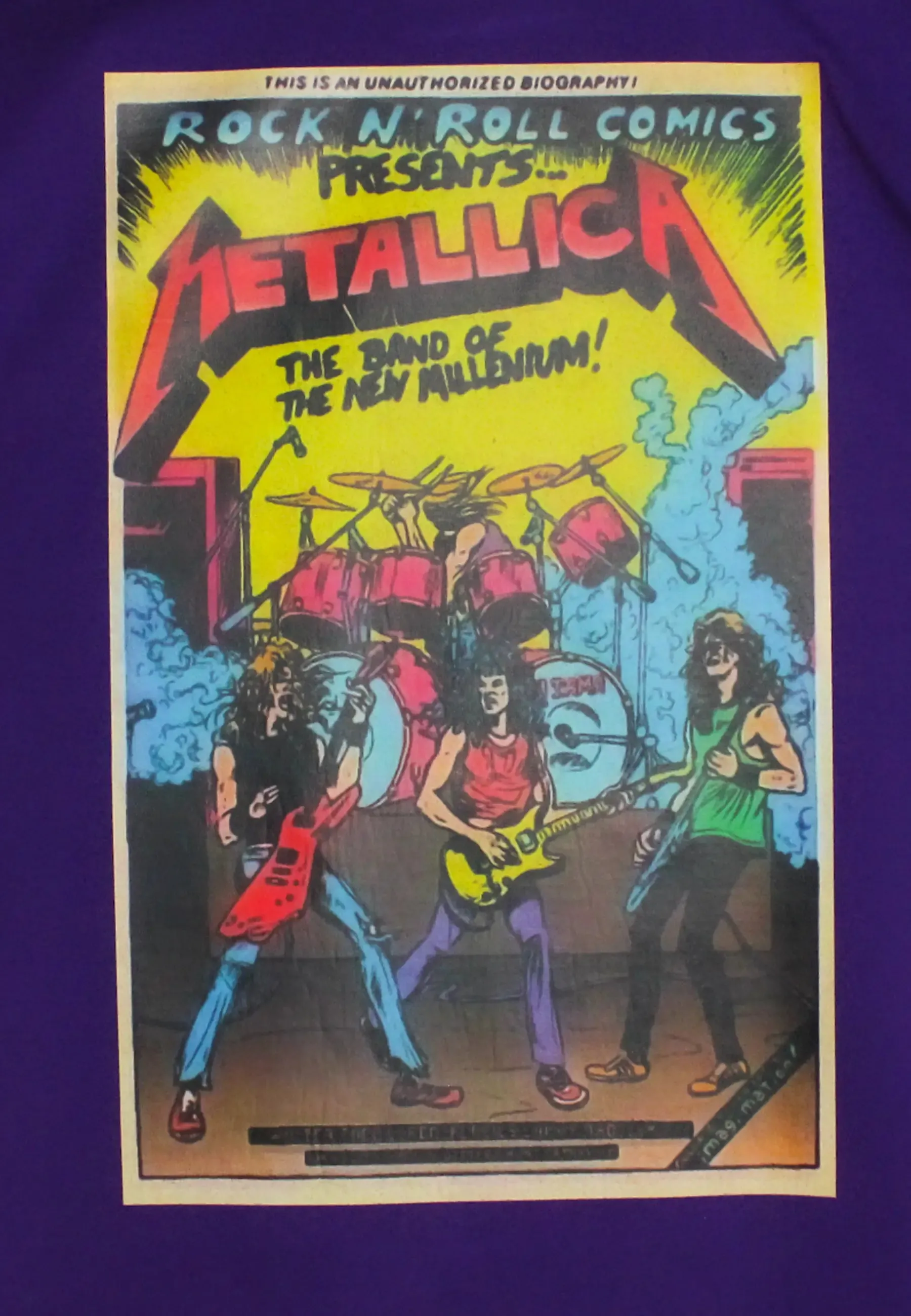 METALLICA - R&R COMICS - T-SHIRT - PURPLE sold by NNARA product image thumbnail 3
