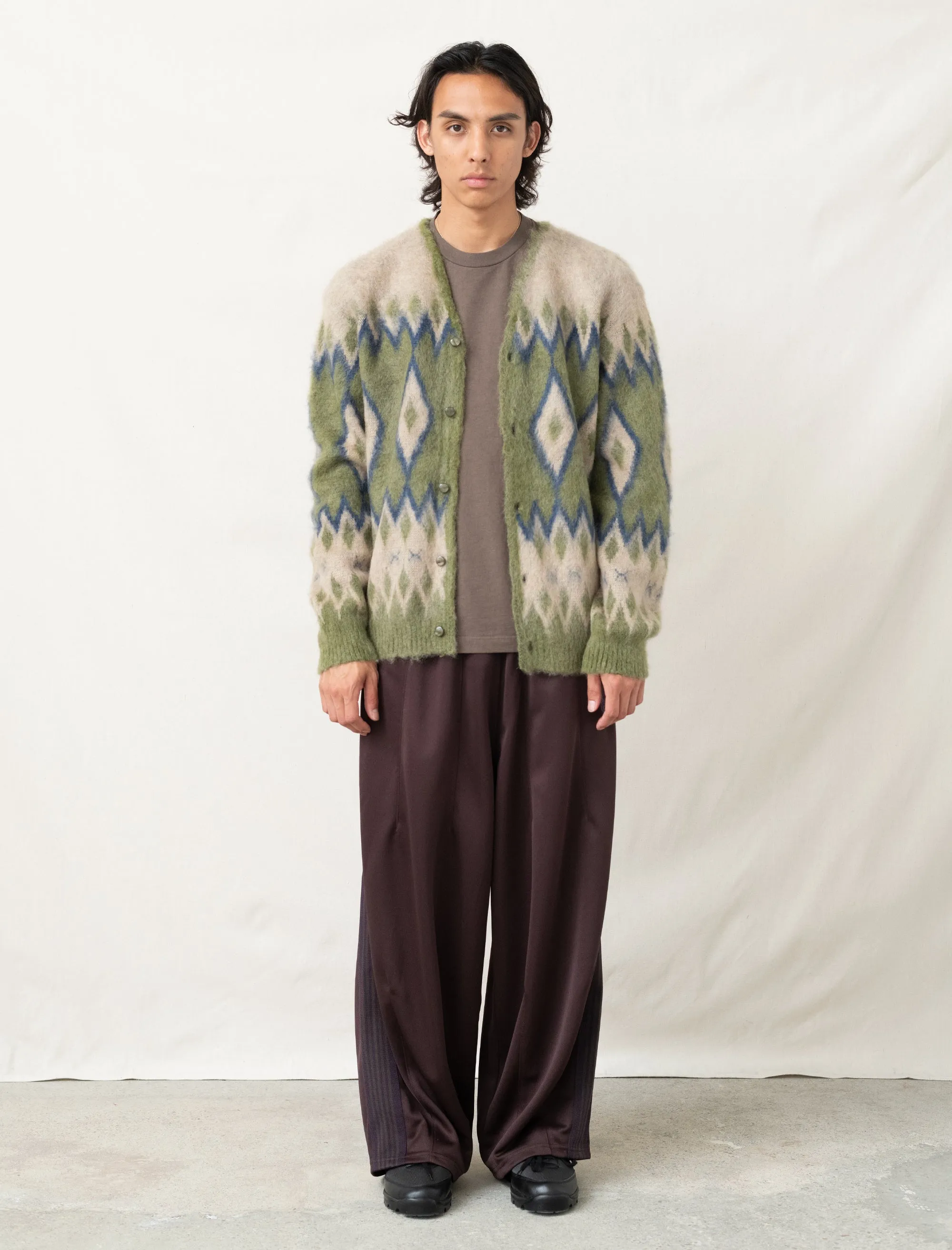 Mohair Diamond Cardigan (Olive) sold by Bows and Arrows product image thumbnail 3