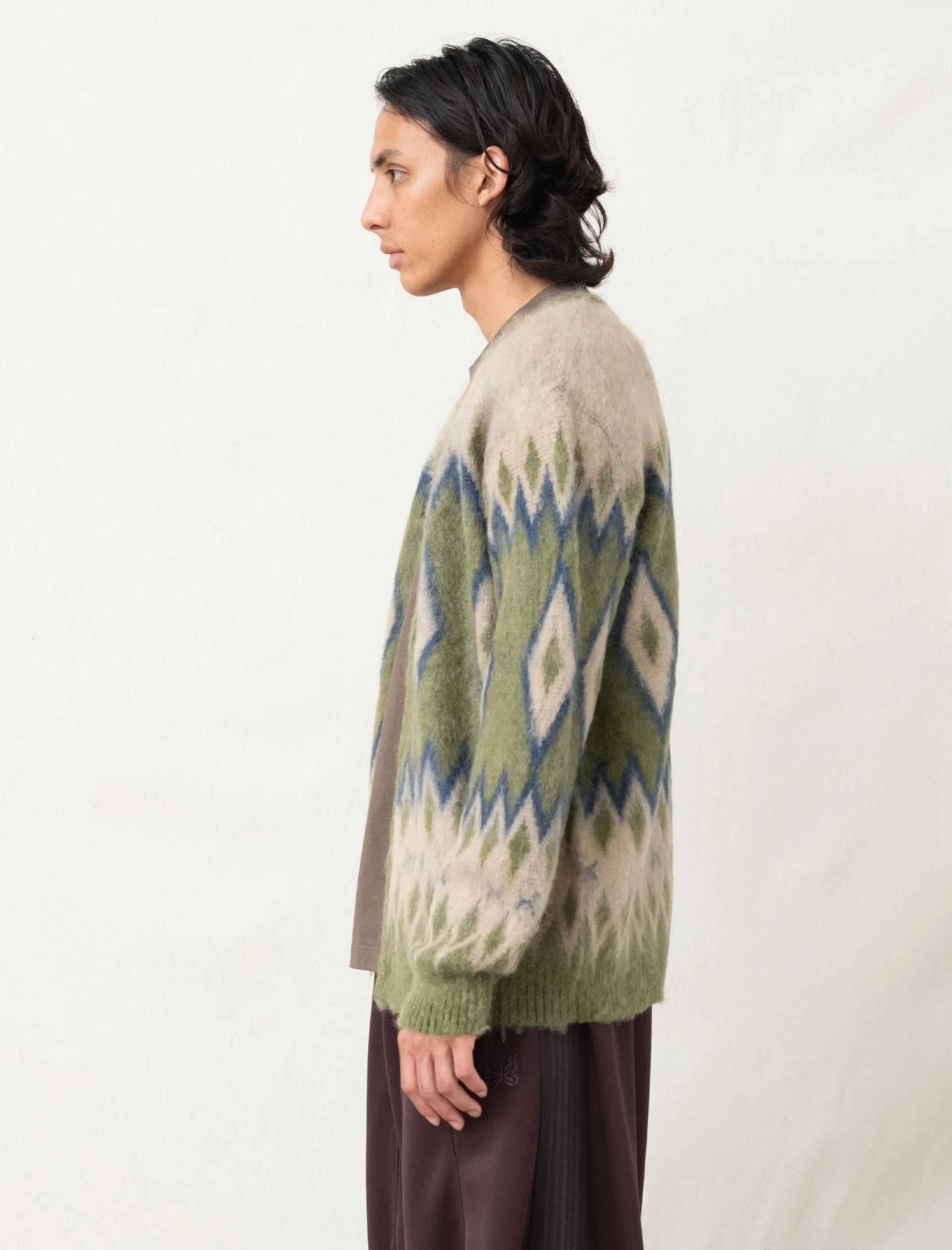 Mohair Diamond Cardigan (Olive) sold by Bows and Arrows product image thumbnail 4