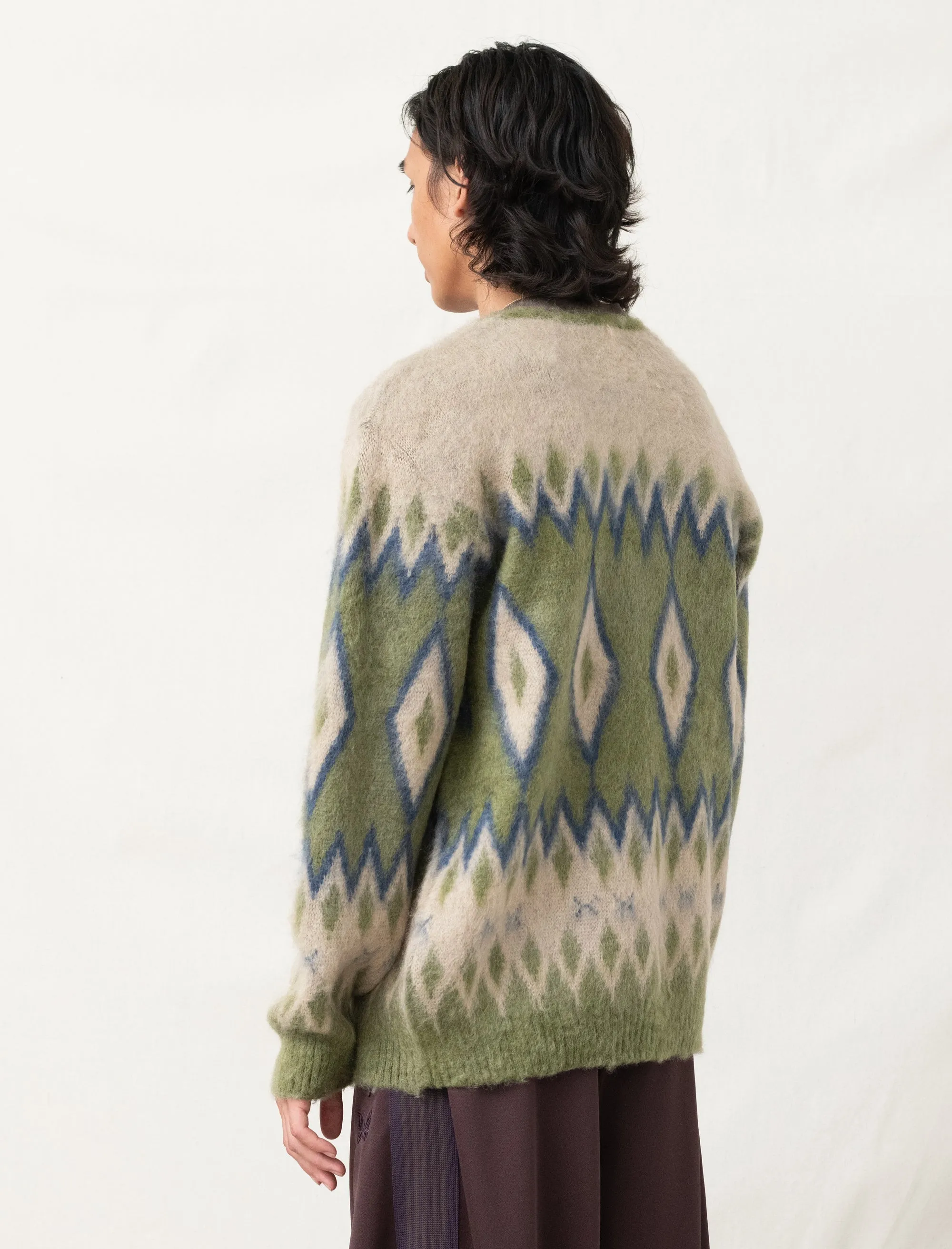 Mohair Diamond Cardigan (Olive) sold by Bows and Arrows product image thumbnail 5