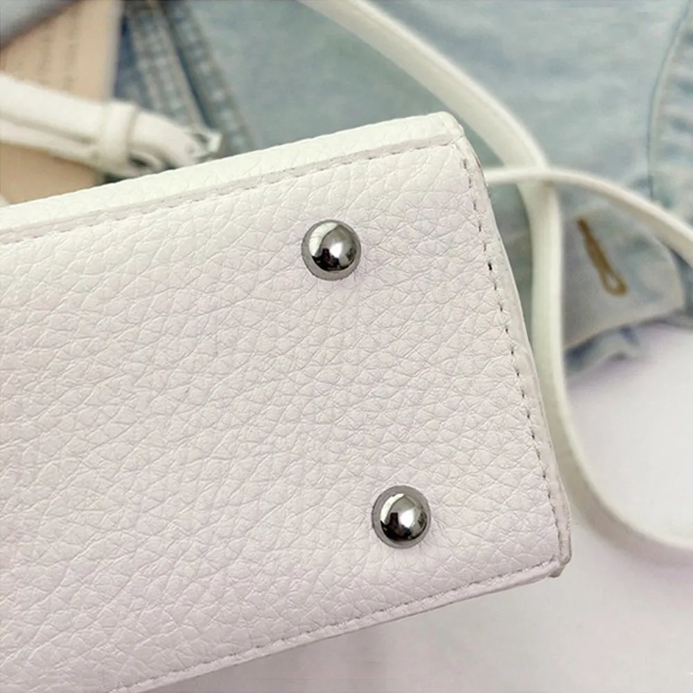 Fleur Mini Tote Bag With Adjustable Crossbody Strap in White sold by XYlondon product image thumbnail 2