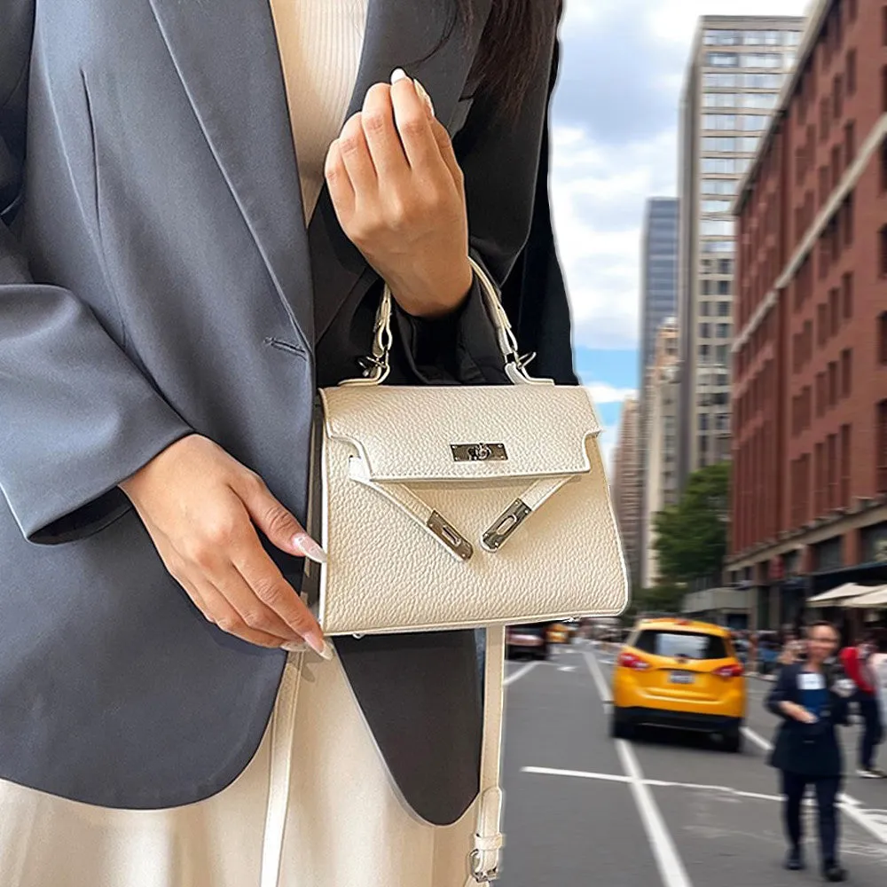 Fleur Mini Tote Bag With Adjustable Crossbody Strap in Black sold by XYlondon product image thumbnail 5