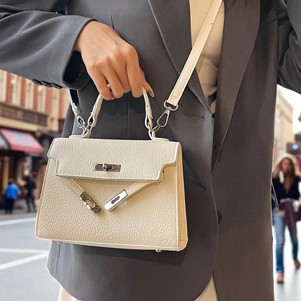 Fleur Mini Tote Bag With Adjustable Crossbody Strap in Black sold by XYlondon product image thumbnail 4