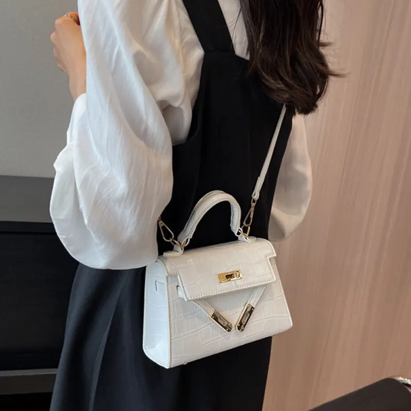 Rebecca Mini Animal Print Crossbody Shoulder Bag With Strap in White sold by XYlondon