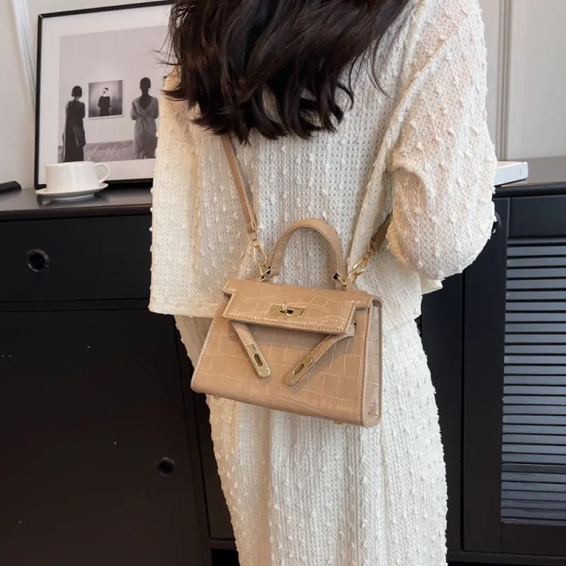 Rebecca Mini Animal Print Crossbody Shoulder Bag With Strap in Beige sold by XYlondon