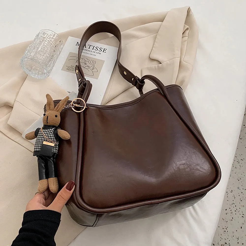 Kate Women's Shoulder Tote Bag With Strap in Brown sold by XYlondon product image thumbnail 4