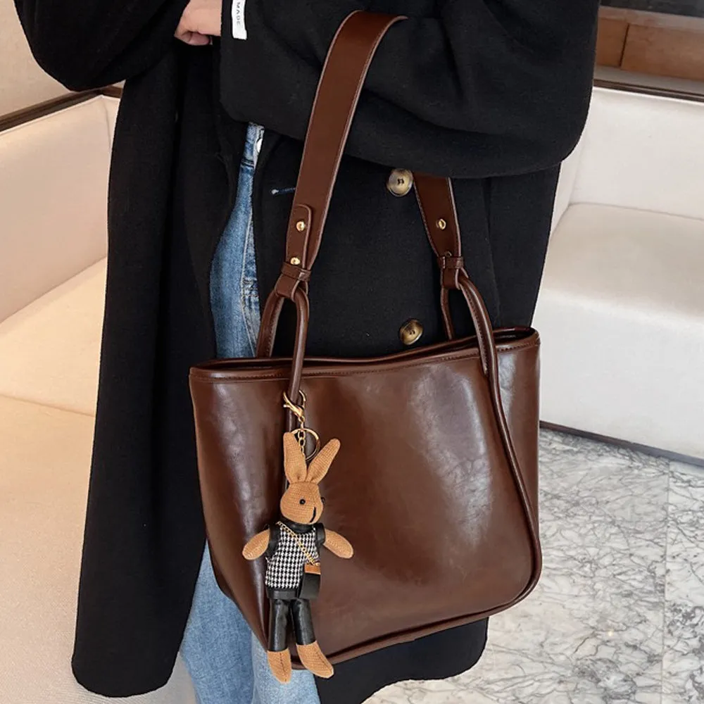 Kate Women's Shoulder Tote Bag With Strap in Black sold by XYlondon product image thumbnail 4