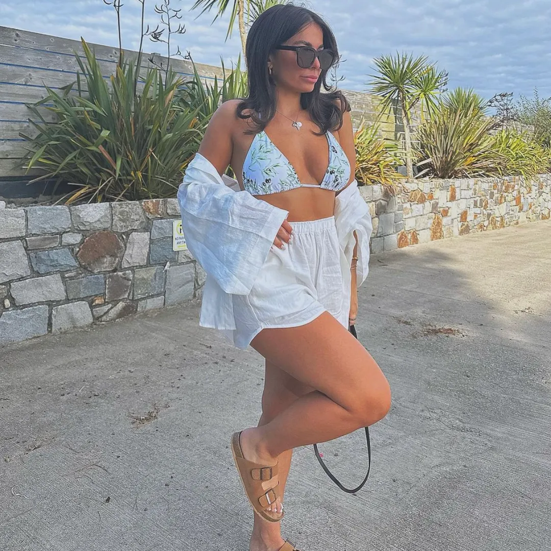 Evan Strappy Slip On Mule Summer Holiday Buckle Flat Sandals Sliders in Tan sold by XYlondon product image thumbnail 3